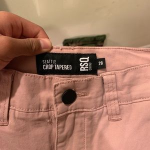 Pink RSQ Seattle Crop Tapered jeans size 28